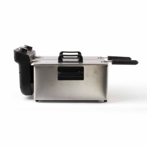 LIVOO DOC217 Doppelfritteuse 2 x 3 L Edelstahl 3300W - Schwarz + Grau