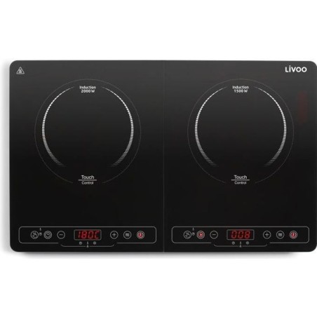 LIVOO DOC236 Double induction hob - 22cm - from 60 ° to 240 ° - Black