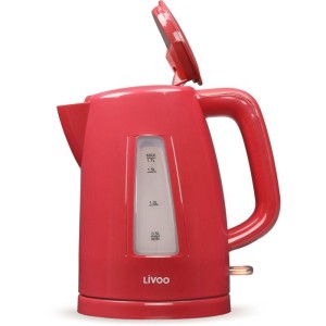 Bouilloire - LIVOO - DOD184RC - 2200 W - 1,7 L - Socle 360° - Rouge