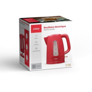 Bouilloire - LIVOO - DOD184RC - 2200 W - 1,7 L - Socle 360° - Rouge