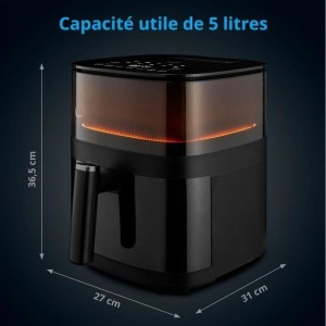 Oil-free hot air fryer - MD 11780 - Temperature up to 230°C - 10 programs - 5 L - 1500 Watt