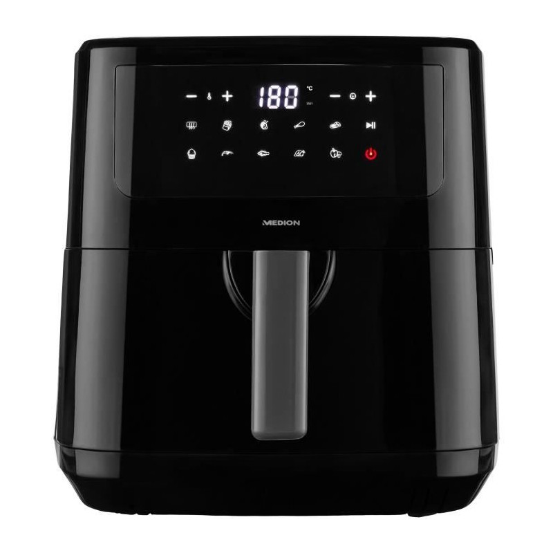 Heißluftfritteuse - MEDION - 50072999 - 2150 W - Touchscreen - 9 Programme - Schwarz