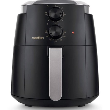 Heißluftfritteuse - MEDION - MD13020 - Airfryer - 1500 Watt - 60 Min. Timer - Bis 200°C - 4,7 L - Schwarz