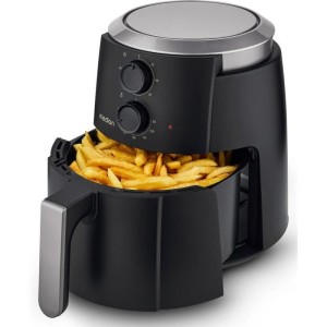 Heißluftfritteuse - MEDION - MD13020 - Airfryer - 1500 Watt - 60 Min. Timer - Bis 200°C - 4,7 L - Schwarz
