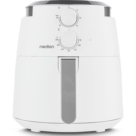 Heißluftfritteuse - MEDION - MD13020 - Airfryer - 1500 Watt - 60 Min. Timer - Bis 200°C - 4,7 L - Weiß