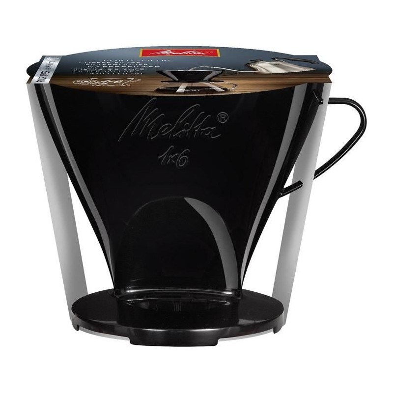 MELITTA 1x6 coffee filter holder - Black |  Accessoires petit déjeu...