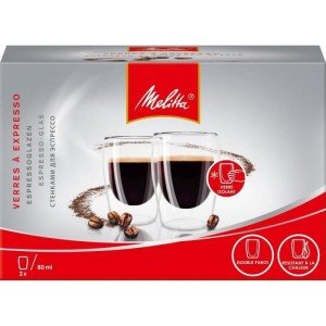 MELITTA Set of 2 glasses for Expresso coffee 80 ml transparent |  A...