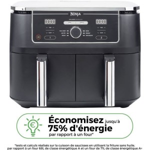 NINJA – Foodi Max – AF400EU – ölfreie DualZone™-Fritteuse – 2470 W – 7,6 l – 2 Garschubladen – 6 Garmodi