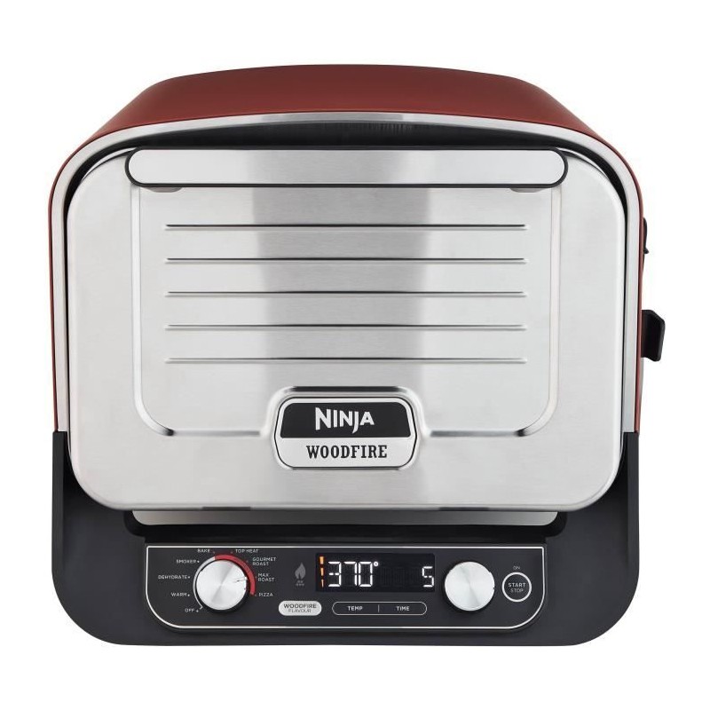 Elektrischer 8-in-1-Pizzaofen – NINJA – Holzfeuer – OO101EU – Pro-Heat-Platte – Pizzastein – 6 Einstellungen