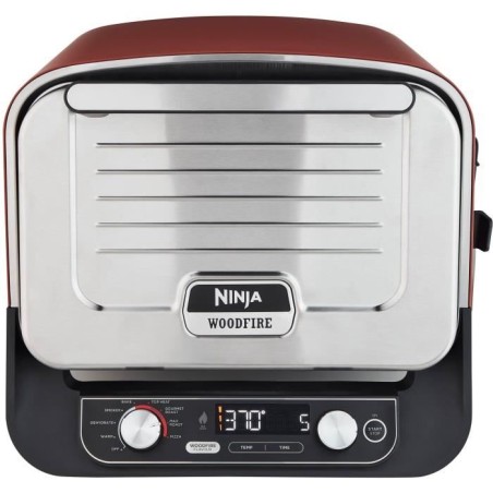 Elektrischer 8-in-1-Pizzaofen – NINJA – Holzfeuer – OO101EU – Pro-Heat-Platte – Pizzastein – 6 Einstellungen
