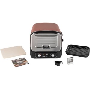 Elektrischer 8-in-1-Pizzaofen – NINJA – Holzfeuer – OO101EU – Pro-Heat-Platte – Pizzastein – 6 Einstellungen
