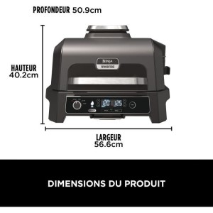 Elektrogrill und Smoker mit Thermometer – NINJA – Woodfire Pro XL – OG850EU – Outdoor-Grill und Heißluftfritteuse