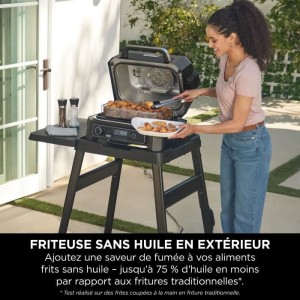 Electric barbecue and smoker with thermometer - NINJA - Woodfire Pro XL - OG850EU - Outdoor barbecue and air fryer