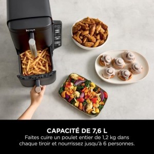 Ölfreie Fritteuse - NINJA - SL300EU - Double Stack - 7,6 l