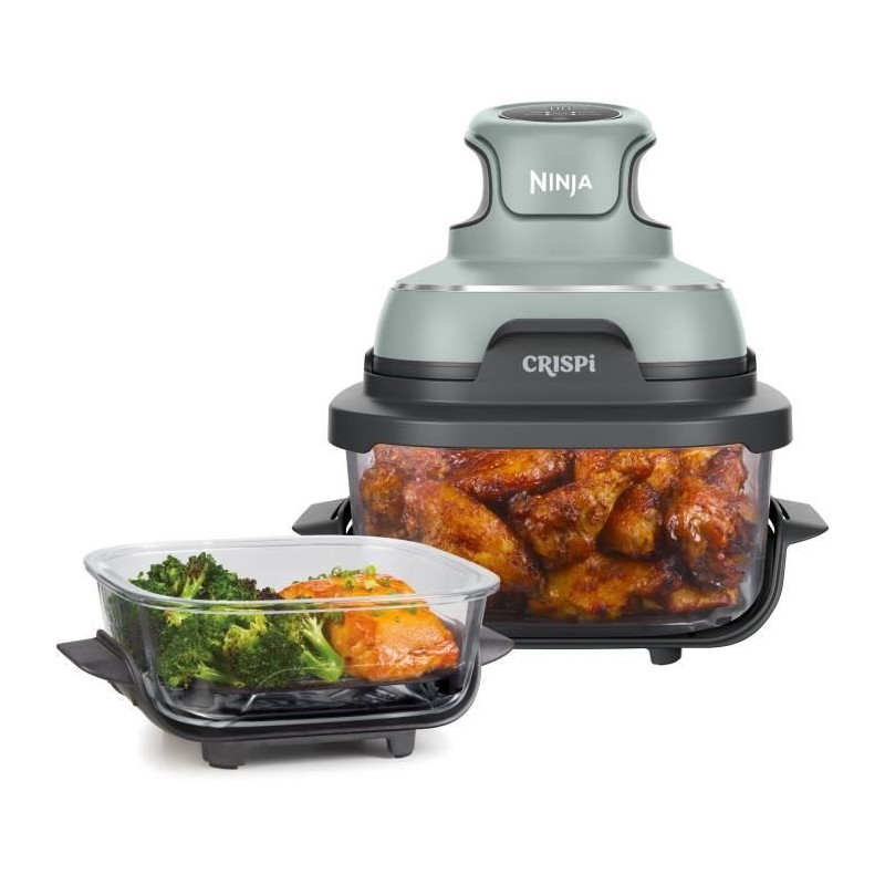 Tragbare ölfreie Fritteuse NINJA – CRISPI – 1,4-l- und 3,8-l-Behälter – 4 voreingestellte Programme – 1700 W – Salbe