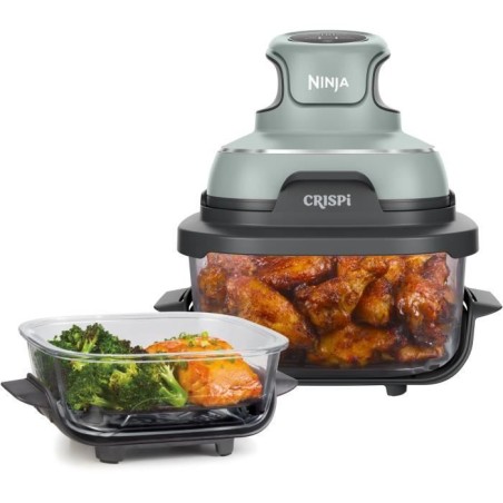 Tragbare ölfreie Fritteuse NINJA – CRISPI – 1,4-l- und 3,8-l-Behälter – 4 voreingestellte Programme – 1700 W – Salbe