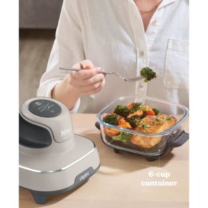 Tragbare ölfreie Fritteuse NINJA – CRISPI – 1,4-l- und 3,8-l-Behälter – 4 voreingestellte Programme – 1400 W – Beige