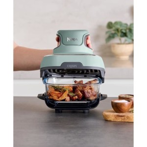 Tragbare ölfreie Fritteuse NINJA – CRISPI – 1,4-l- und 3,8-l-Behälter – 4 voreingestellte Programme – 1700 W – Salbe