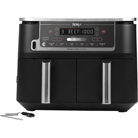 Friteuse sans huile - NINJA - Air Fryer AF451EU - Capacité 9,5 L - Double cuve - 6 programmes de cuisson - 2470 W