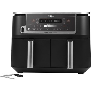 Friteuse sans huile - NINJA - Air Fryer AF451EU - Capacité 9,5 L - Double cuve - 6 programmes de cuisson - 2470 W