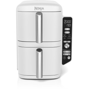 Friteuse sans huile NINJA - Double Stack XL SL400EUWH - Capacité 9,5L - 6 programmes de cuisson - Blanc - 2470W