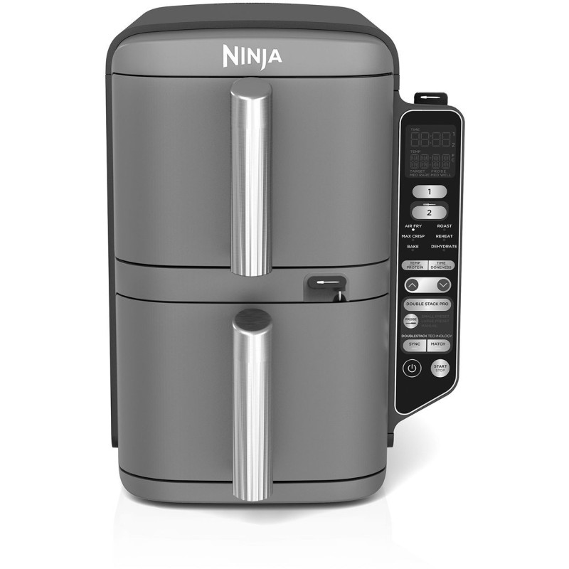 NINJA Heißluftfritteuse – Doppelstapel XL SL451EU – 9,5 l Fassungsvermögen – 6 Kochprogramme – Temperaturfühler – 2