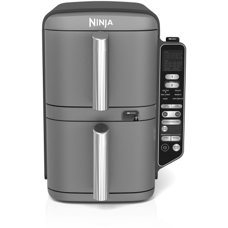 NINJA Heißluftfritteuse – Doppelstapel XL SL451EU – 9,5 l Fassungsvermögen – 6 Kochprogramme – Temperaturfühler – 2