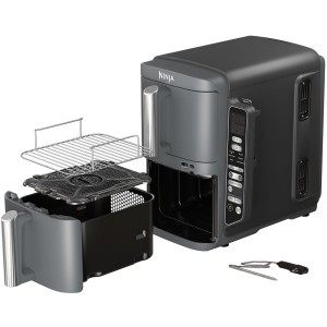Friteuse sans huile NINJA - Double Stack XL SL451EU - Capacité 9,5L - 6 programmes de cuisson - Thermosonde - 2470W