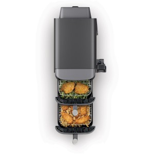 NINJA Heißluftfritteuse – Doppelstapel XL SL451EU – 9,5 l Fassungsvermögen – 6 Kochprogramme – Temperaturfühler – 2