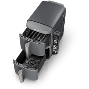 NINJA Heißluftfritteuse – Doppelstapel XL SL451EU – 9,5 l Fassungsvermögen – 6 Kochprogramme – Temperaturfühler – 2