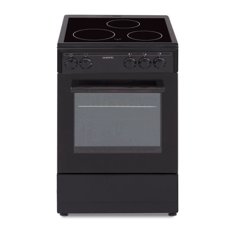 OCEANIC - CV5050B8 - Ceranfeld 50 x 50 - Ofen mit natürlicher Konvektion - Ofen 48 l - Schwarz