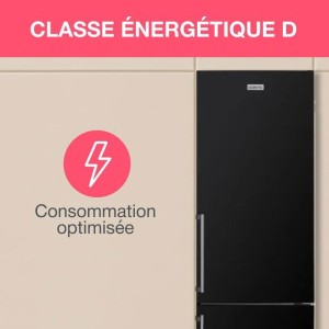 Kombi-Kühlschrank - OCEANIC - OCEAFC262STDB - 262 L - Klasse D - 55 x 56 x 180 cm - Schwarz