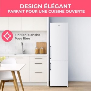 Réfrigérateur combiné - OCEANIC - OCEAFC262STDW - 262 L - Classe D - 55 x 56 x 180 cm - Blanc