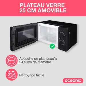 OCEANIC MO20B11 Microwave Black L 45.4 x H26.1 x D32.6 cm - 20L