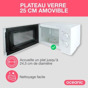Ozeanische MO20W11 Weiße Mikrowelle 45.4 x H26.1 x D32.6 cm - 20l