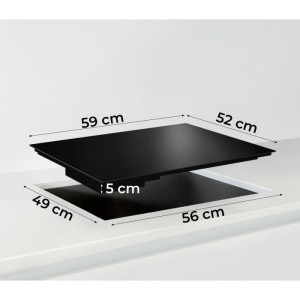 Plaque de cuisson vitrocéramique OCEANIC 3 foyers L56 x P49 cm OCEATV3Z60