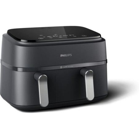 Oil-free fryer - PHILIPS - Airfryer XXL NA351/00 - Double tank 9L - 8 presets - Black