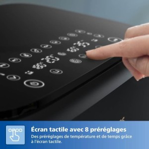 Ölfreie Fritteuse - PHILIPS - NA352/04 - 9 l - Doppelkorb - Touchscreen + Zubehör - Schwarz