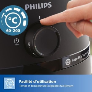 PHILIPS AirFryer NA120/00 Ölfreie Fritteuse – 4,2 l Fassungsvermögen – 12 Kochprogramme – 1500 W
