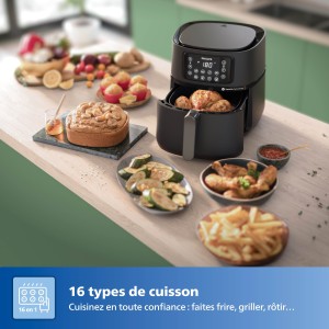 Heißluftfritteuse - PHILIPS - Serie 5000 - vernetzt - 16 Kochfunktionen - XXL-Format mit 7,2 l/1,4 kg