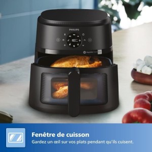 Ölfreie Fritteuse - PHILIPS - AirFryer NA230/00 - Fassungsvermögen 6,2 l - 13 Kochprogramme - 1700 W