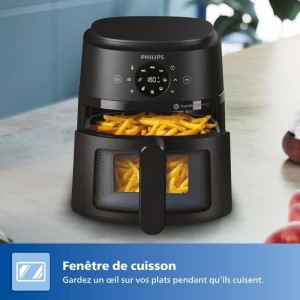 AirFryer - PHILIPS - Serie 2000 - NA220/00 - 4,2 l - 1500 W - 13 Modi - Schwarz