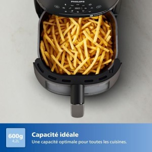 AirFryer - PHILIPS - Serie 2000 - NA220/00 - 4,2 l - 1500 W - 13 Modi - Schwarz