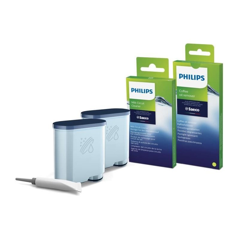 Nettoyant cafetiere - PHILIPS - CA6707/10 - compatible cafetieres Philips & Saeco - kit complet pour l'entretien - x1 pour 6 moi