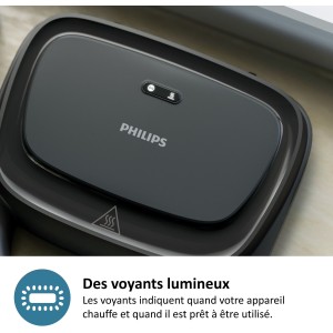 Croque-monsieur machine - PHILIPS - HD2331/90 - 750 W - Triangular plates - Black