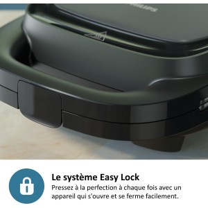 Croque-monsieur machine - PHILIPS - HD2331/90 - 750 W - Triangular plates - Black