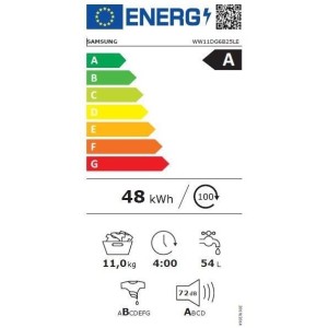 SAMSUNG AI ecobubble™ WW11DG6B25LE Frontlader-Waschmaschine - 11 kg - Digital Inverter - L60cm - 1400 U/min - Klasse A - Weiß