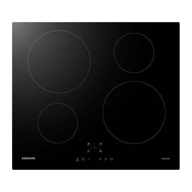 SAMSUNG NZ64M3NM1BB / UR Induktionskochfeld - 4 Zonen - 7200 W - L59 x T57 cm - Glasbeschichtung - Schwarz