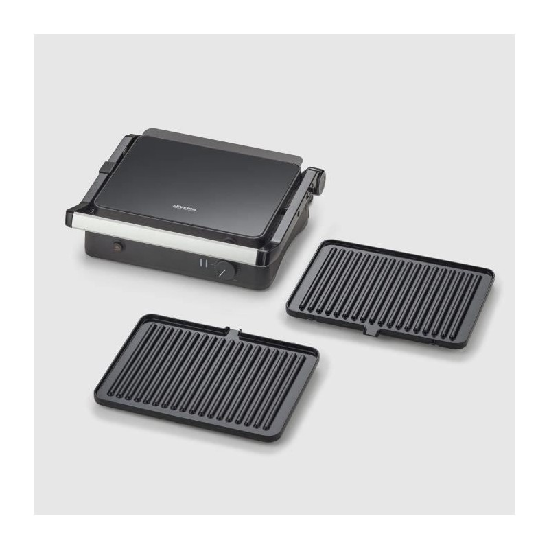 Multifunktions-Elektrogrill - SEVERIN - KG2398 - Kompakter Fleisch-Multigrill für Gemüse, Steaks und Paninis