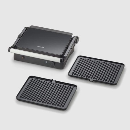 Multifunktions-Elektrogrill - SEVERIN - KG2398 - Kompakter Fleisch-Multigrill für Gemüse, Steaks und Paninis